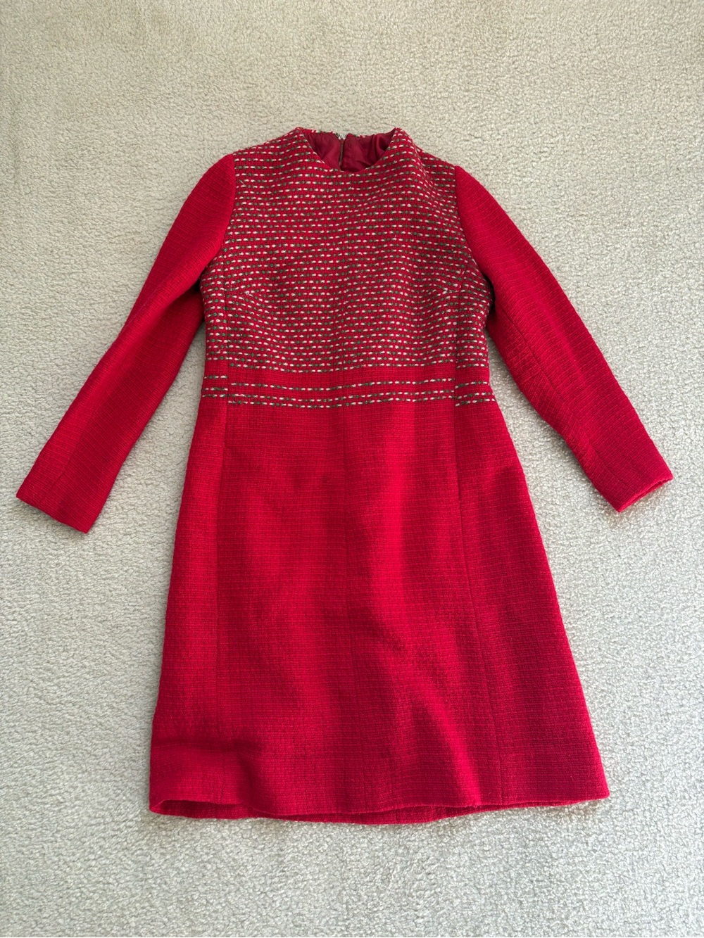 Vtg 60s Countess Ebba von Eckermann Handwoven Wool Dress Cape Set Sweden Mod SzS - Picture 8 of 13